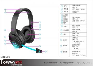 New arrival bluetooth stereo gaming headphone with mic