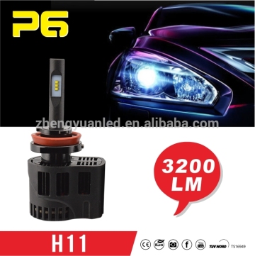 P6 H8 H11 25w No fan design LED Headlight 3000K 4300K 5000K 6000K LED HEADLIGHT