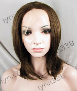 Discount Wigs brown/blonde color Synthetic lacefront wigs