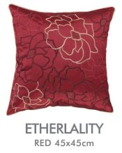 Red Turquoise Embroidered Decorative Pillows 100% Polyester For Seat Home