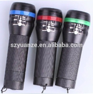 LED Zoom Bicycle Flashlight with mount clip