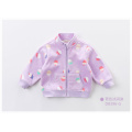 Girls Bright Print Fleece Coat