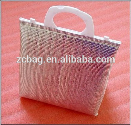 Thermal Insulation Material cool Aluminium foil epe Plastic handle portable Packaging bags