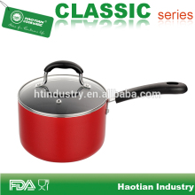 Aluminum Warm Red Non-stick Coated Sauce Pan