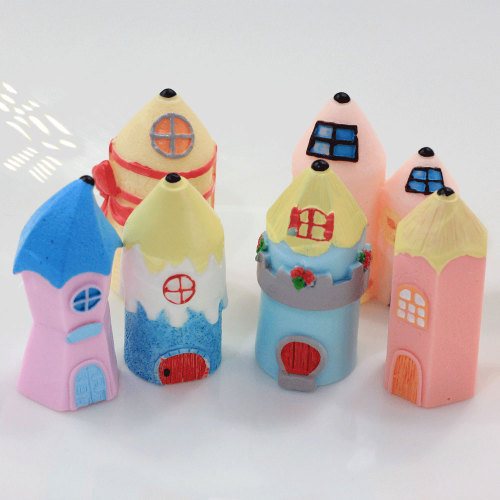 Diverse Vormen Potlood Huis Vormige 3D Mini Poppenhuis Kinderen Speelgoed Decoratieve Items DIY Poppenhuis Spacer Handgemaakte Charms