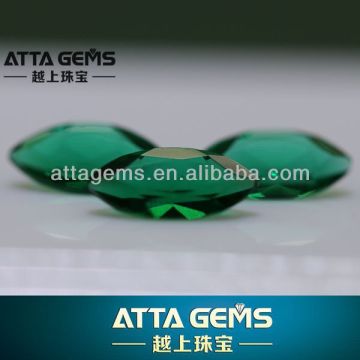 High quality russian raw material marquise cut lab created emeralds