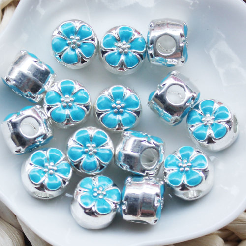 12,5MM Spacer Beads Charms Χρώμα Λάδι Σταγόνα Λουλούδια Χάντρες Rhinestone για κατασκευή κοσμημάτων