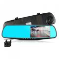 Dual record streaming media rearview mirror