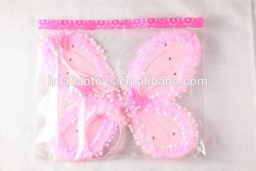 new desigh princess pink butterfly fairy wings set for girl