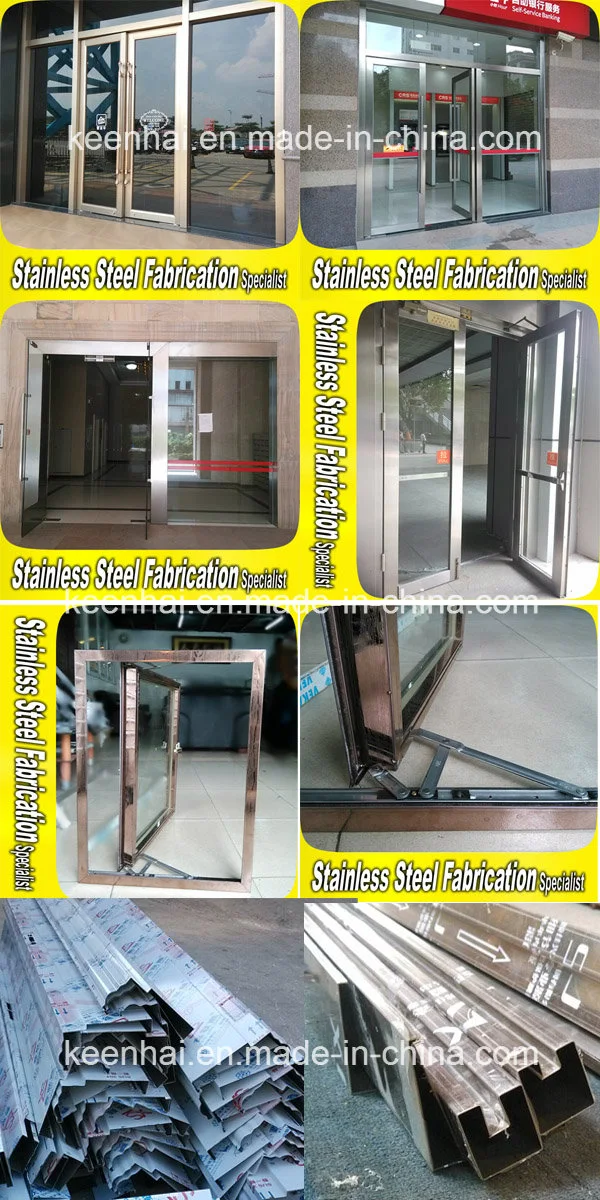 Customed Commercial Stainless Steel Glass Building Entrance Door