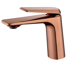 Deck Mount Rose Gold Bathroom Faucet One Handle
