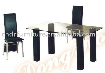 black wooden dining room set