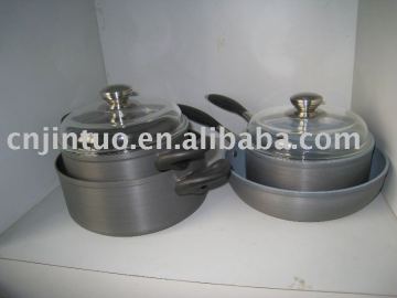 7 pcs anodized cookware set