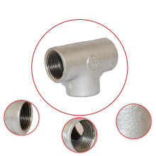 Plain Equal Galvanized Malleable Iron Pipe Fittings Tee