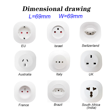 Indian South Africa Wifi Smart Socket Plug