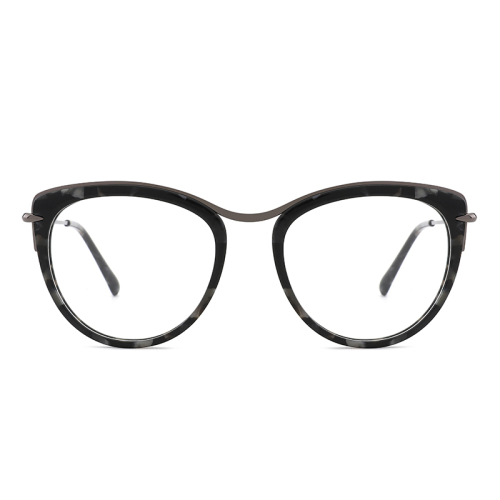 고품질 인기있는 패션 금속 아세테이트 고양이 눈 프레임 안경 광경 안경