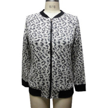 JACQUARD ZIP FRONT JACKET