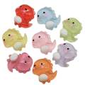 Candy Color Kawaii Dinosaur Flatback Resina Charm per auto Keying Ornament Simulazione Cartoon Animal Beads Cabochon Parti di arte fai da te