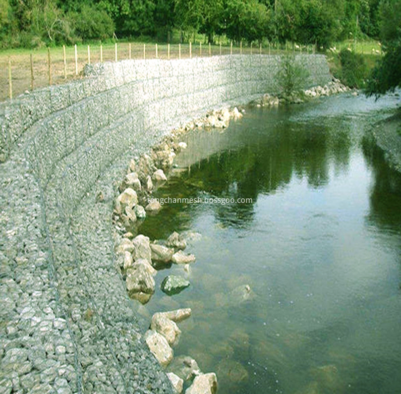 Panier à mailles hexagonal enduit de Gabion