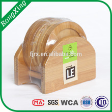 2016 hot sale bamboo cup holder,bamboo coaster with holder