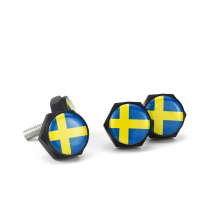 Car Logo Emblem License Plate Frame Screw Bolts Cap Cover" can be condensed to:

"Car Emblem and License Plate Frame Kit