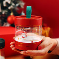 透明なプラスチックペーパーチューブカスタムクリスマスラウンドボックス