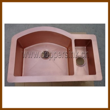 hammered undermount copper kitchen sink