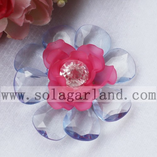 53MM Acrylic Bead Artificial Flowers With Diamond Center