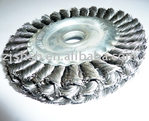 circular brushes double row -twisted knot wire