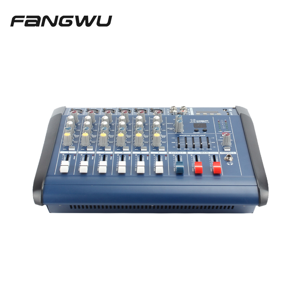 Hot Selling 6 Channel 602D USB Powered Amplifier Mixers with Blue-Tooths