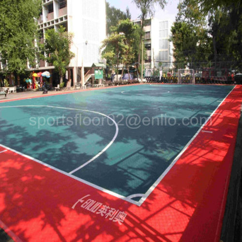 Pavimentos deportivos entrelazados para canchas de fútbol sala al aire libre