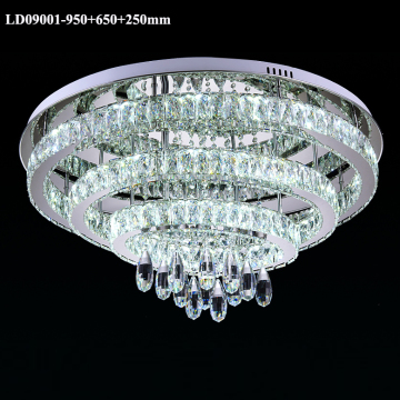 3 rings crystal LED light indoor ceiling lamp