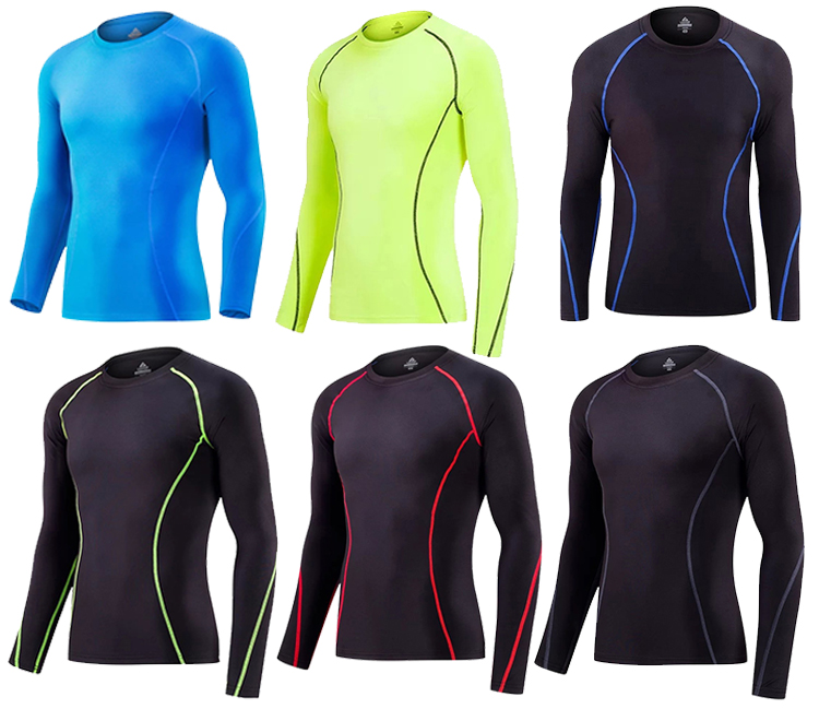 Wholesale New long Sleeve Quick Dry Sportswear  Fitness Wear Men's Gym Running T-shirt
