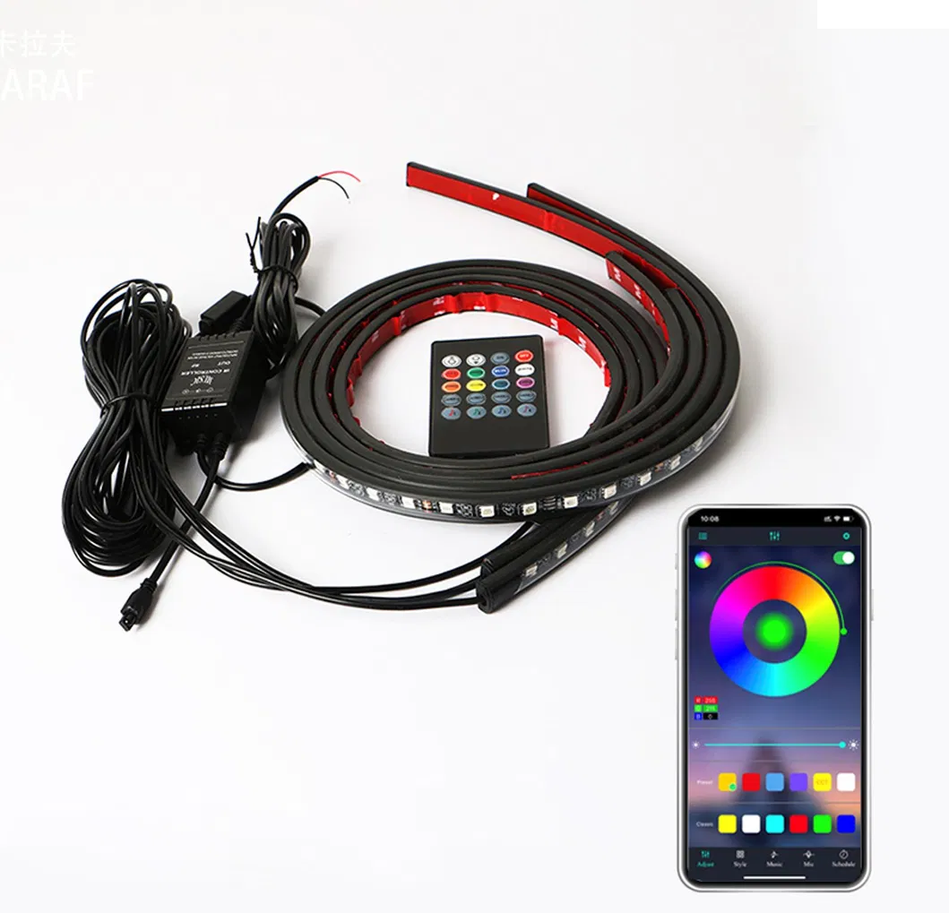Vibrant APP-Controlled LED Strip Lights for Automotive Customization