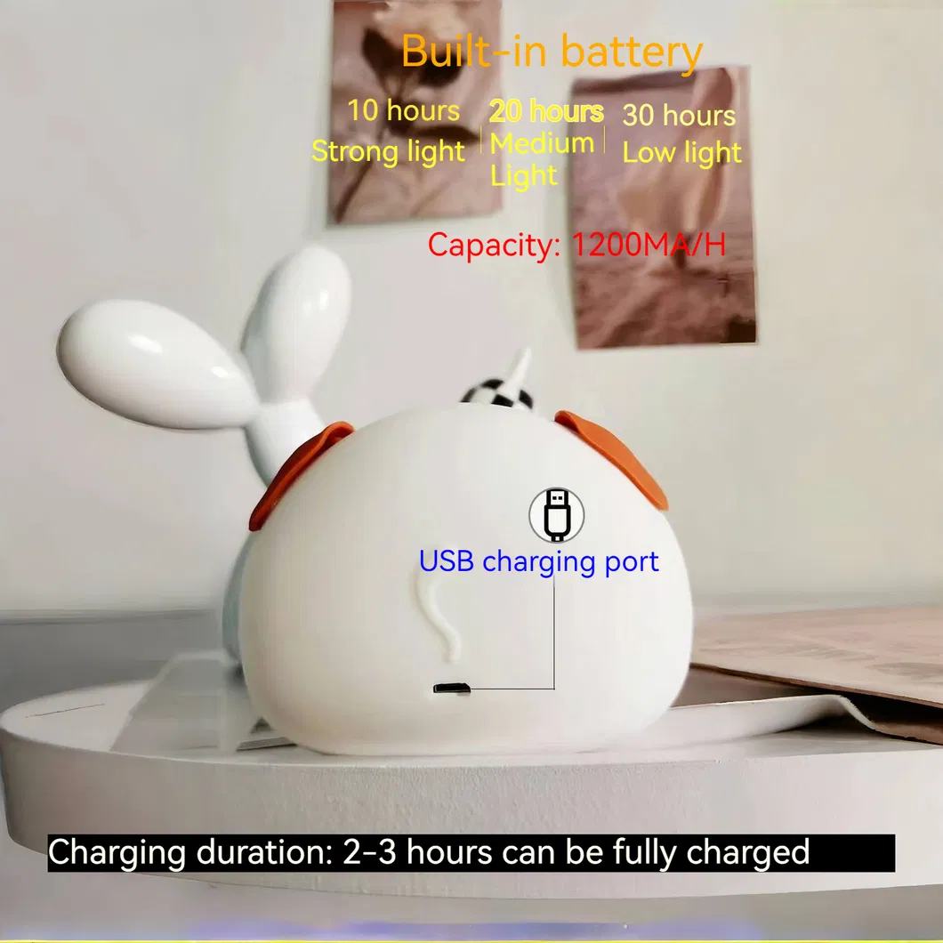 Adorable Silicone Night Light with Colorful Timer Feature
