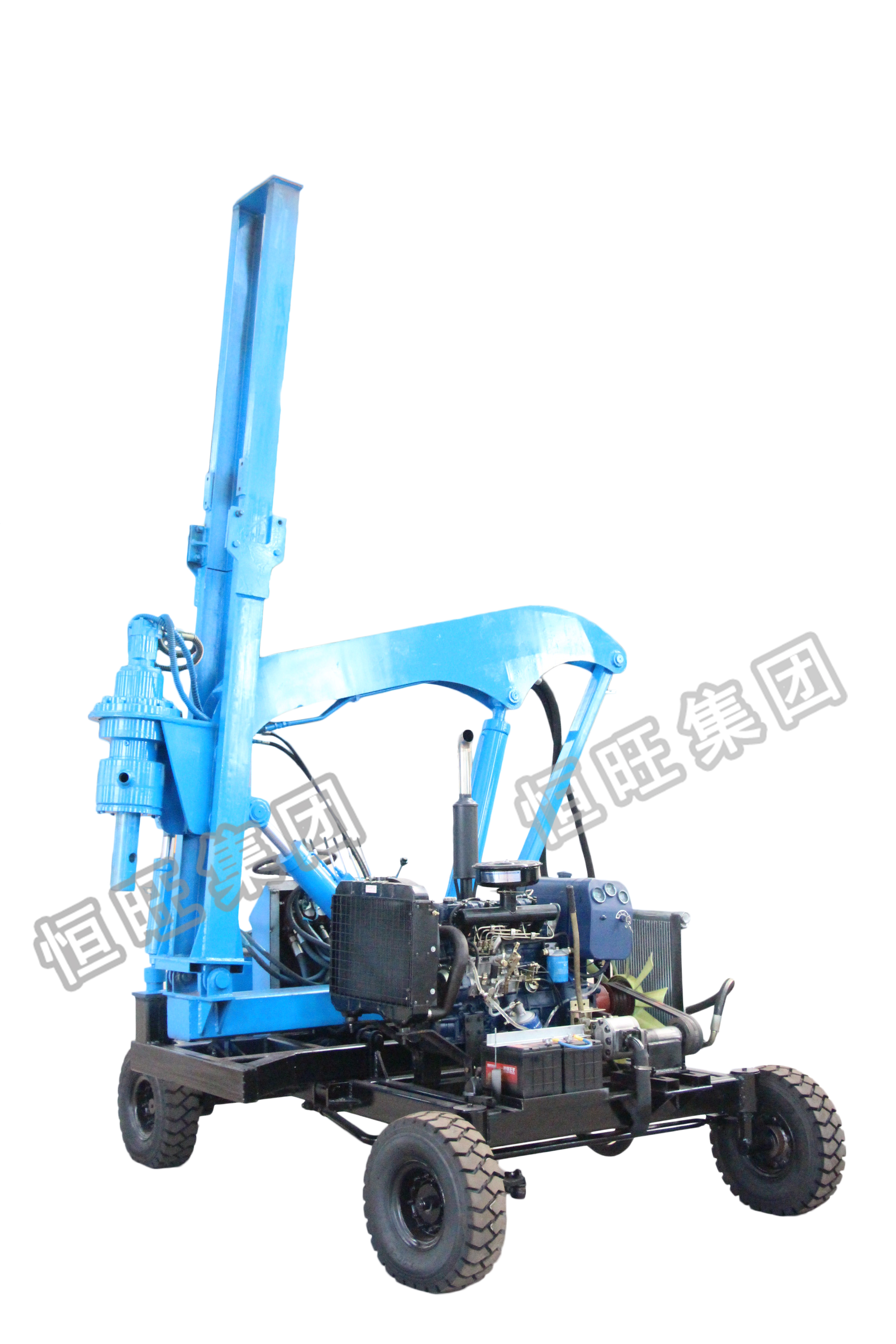 ขับกองรั้ว guardrail pile driver