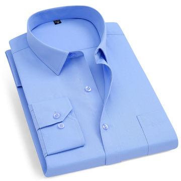 Sky Blue Dress Shirts Long Sleeve Men's Shirts
