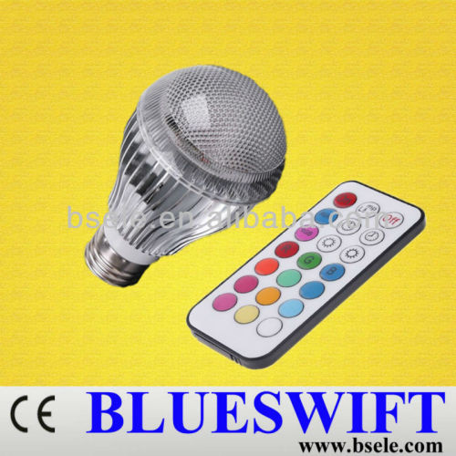 RGB LED Bulb with Remote Color Changing