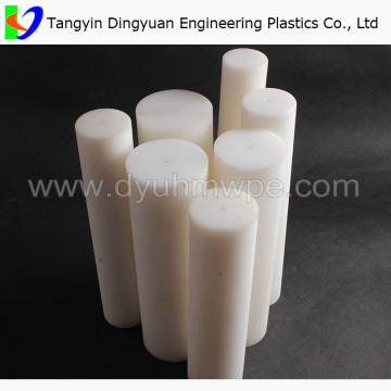 corrosion resistance machined parts uhmwpe rod,plastic white uhmwpe high lubricxating solid plastic rod