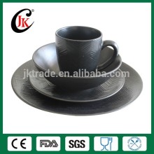 Wholesale black customized logo cheap ceramic dinnerware set