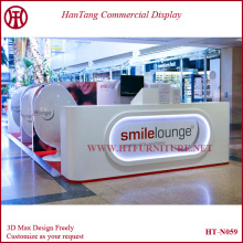 Baking painted retail nail beauty bar inner decoration design for sale