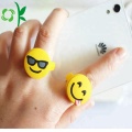 Emoji emoticonos anillos de silicona dibujos animados lindos anillos de los niños