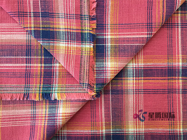 Both Sides Of Bamboo Yarn Plaid Fabric