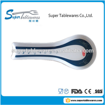 plastic decorative black soup spoon holder rests