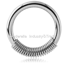 Surgical Steel Spring Ball Closure Ring