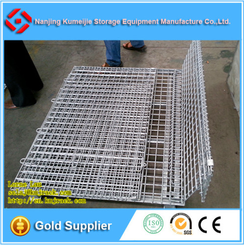 High Capacity Loading Stackable Folding Rigid Wire Mesh Pallet Cage