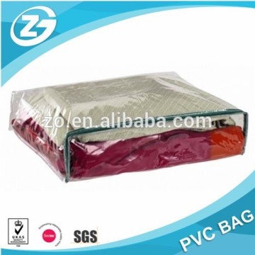 Low price vinyl zipper bags, vinyl zipper storage bags, clear vinyl pvc zipper blanket bags