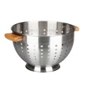 Easy Grip Metal Colander Sith Bambu Handtag