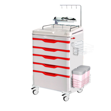 Hospital ABS Steel Emergency Trolley Crash Cart