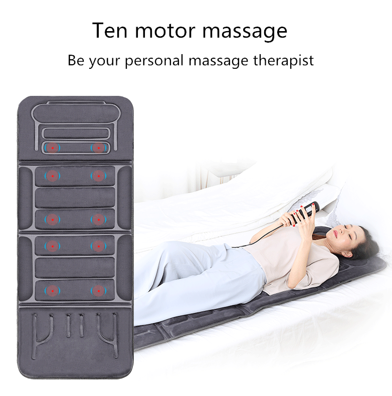 Electric heating massage mattress multi-function vibrating massage mattress physiotherapy bed massage cushion